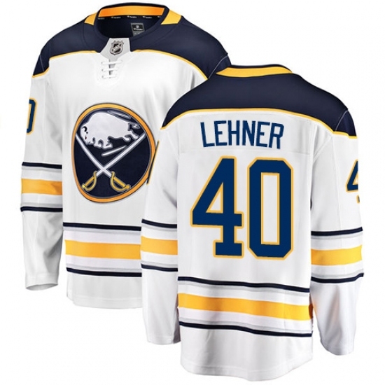Men's Buffalo Sabres #40 Robin Lehner Fanatics Branded White Away Breakaway NHL Jersey Men's Buffalo Sabres #40 Robin Lehner Fanatics Branded White Away Breakaway NHL Jersey