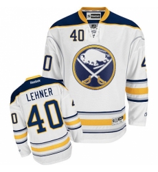 Men's Reebok Buffalo Sabres #40 Robin Lehner Authentic White Away NHL Jersey