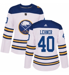 Women's Adidas Buffalo Sabres #40 Robin Lehner Authentic White 2018 Winter Classic NHL Jersey
