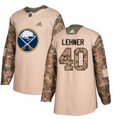 Youth Adidas Buffalo Sabres #40 Robin Lehner Authentic Camo Veterans Day Practice NHL Jersey