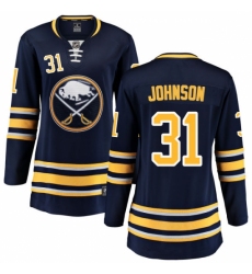 Women's Buffalo Sabres #31 Chad Johnson Fanatics Branded Navy Blue Home Breakaway NHL Jersey Women's Buffalo Sabres #31 Chad Johnson Fanatics Branded Navy Blue Home Breakaway NHL Jersey