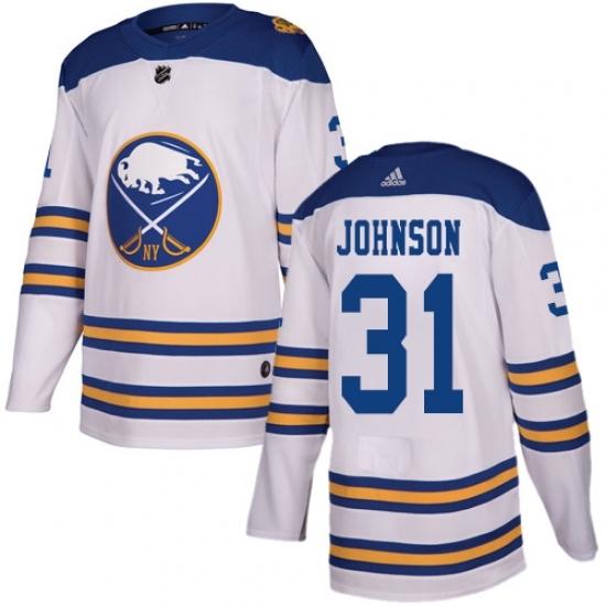 Youth Adidas Buffalo Sabres #31 Chad Johnson Authentic White 2018 Winter Classic NHL Jersey Youth Adidas Buffalo Sabres #31 Chad Johnson Authentic White 2018 Winter Classic NHL Jersey