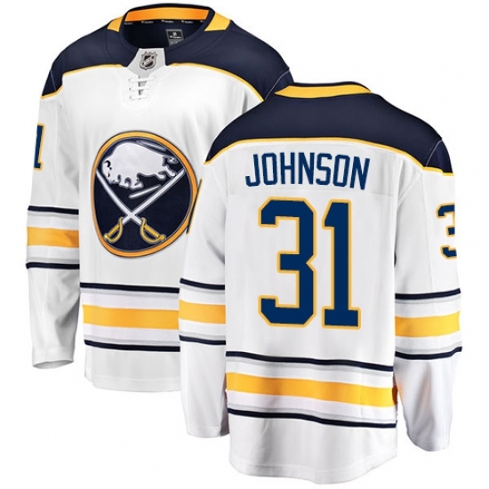 Youth Buffalo Sabres #31 Chad Johnson Fanatics Branded White Away Breakaway NHL Jersey Youth Buffalo Sabres #31 Chad Johnson Fanatics Branded White Away Breakaway NHL Jersey