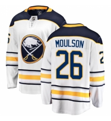 Men's Buffalo Sabres #26 Matt Moulson Fanatics Branded White Away Breakaway NHL Jersey