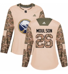 Women's Adidas Buffalo Sabres #26 Matt Moulson Authentic Camo Veterans Day Practice NHL Jersey Women's Adidas Buffalo Sabres #26 Matt Moulson Authentic Camo Veterans Day Practice NHL Jersey