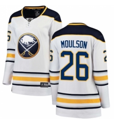 Women's Buffalo Sabres #26 Matt Moulson Fanatics Branded White Away Breakaway NHL Jersey