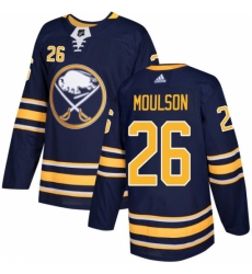 Youth Adidas Buffalo Sabres #26 Matt Moulson Authentic Navy Blue Home NHL Jersey