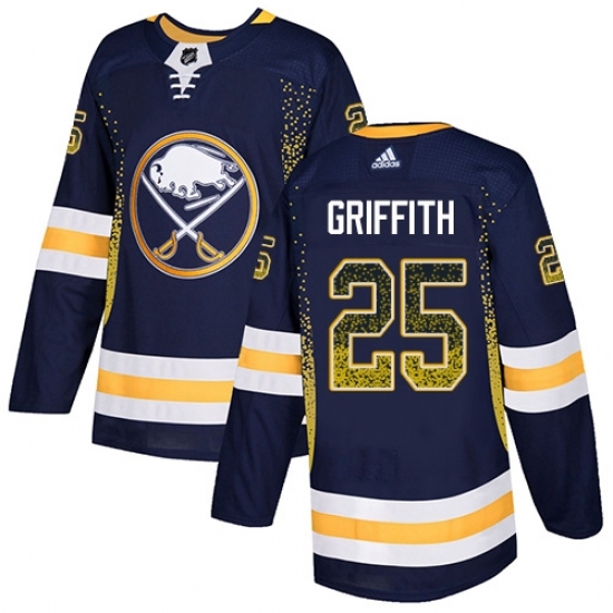 Men's Adidas Buffalo Sabres #25 Seth Griffith Authentic Navy Blue Drift Fashion NHL Jersey Men's Adidas Buffalo Sabres #25 Seth Griffith Authentic Navy Blue Drift Fashion NHL Jersey