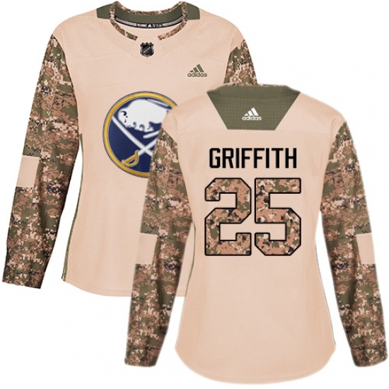 Women's Adidas Buffalo Sabres #25 Seth Griffith Authentic Camo Veterans Day Practice NHL Jersey Women's Adidas Buffalo Sabres #25 Seth Griffith Authentic Camo Veterans Day Practice NHL Jersey