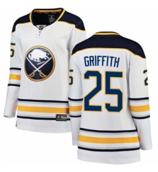 Women's Buffalo Sabres #25 Seth Griffith Fanatics Branded White Away Breakaway NHL Jersey Women's Buffalo Sabres #25 Seth Griffith Fanatics Branded White Away Breakaway NHL Jersey