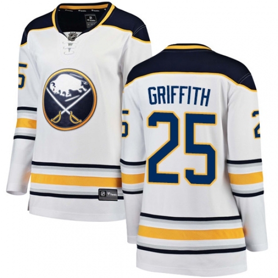 Women's Buffalo Sabres #25 Seth Griffith Fanatics Branded White Away Breakaway NHL Jersey Women's Buffalo Sabres #25 Seth Griffith Fanatics Branded White Away Breakaway NHL Jersey