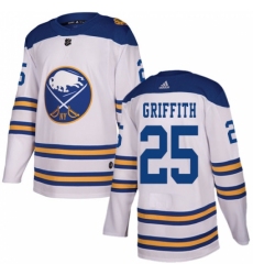 Youth Adidas Buffalo Sabres #25 Seth Griffith Authentic White 2018 Winter Classic NHL Jersey Youth Adidas Buffalo Sabres #25 Seth Griffith Authentic White 2018 Winter Classic NHL Jersey