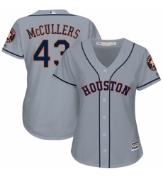 Women's Majestic Houston Astros #43 Lance McCullers Replica Grey Road Cool Base MLB Jersey