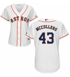 Women's Majestic Houston Astros #43 Lance McCullers Replica White Home Cool Base MLB Jersey