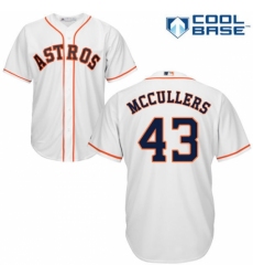 Youth Majestic Houston Astros #43 Lance McCullers Replica White Home Cool Base MLB Jersey