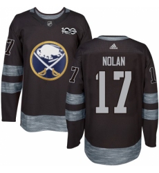 Men's Adidas Buffalo Sabres #17 Jordan Nolan Premier Black 1917-2017 100th Anniversary NHL Jersey Men's Adidas Buffalo Sabres #17 Jordan Nolan Premier Black 1917-2017 100th Anniversary NHL Jersey