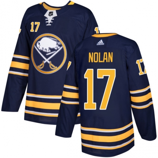 Men's Adidas Buffalo Sabres #17 Jordan Nolan Premier Navy Blue Home NHL Jersey Men's Adidas Buffalo Sabres #17 Jordan Nolan Premier Navy Blue Home NHL Jersey