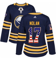 Women's Adidas Buffalo Sabres #17 Jordan Nolan Authentic Navy Blue USA Flag Fashion NHL Jersey Women's Adidas Buffalo Sabres #17 Jordan Nolan Authentic Navy Blue USA Flag Fashion NHL Jersey