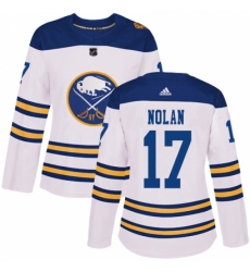 Women's Adidas Buffalo Sabres #17 Jordan Nolan Authentic White 2018 Winter Classic NHL Jersey Women's Adidas Buffalo Sabres #17 Jordan Nolan Authentic White 2018 Winter Classic NHL Jersey