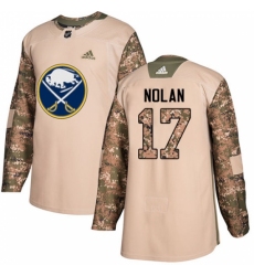 Youth Adidas Buffalo Sabres #17 Jordan Nolan Authentic Camo Veterans Day Practice NHL Jersey