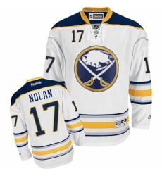 Youth Reebok Buffalo Sabres #17 Jordan Nolan Authentic White Away NHL Jersey Youth Reebok Buffalo Sabres #17 Jordan Nolan Authentic White Away NHL Jersey