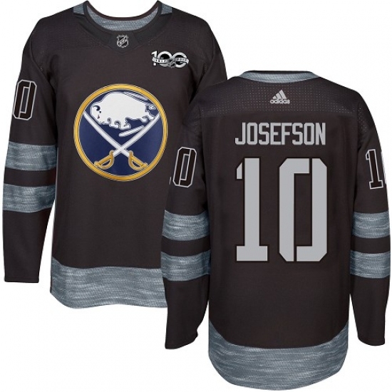 Men's Adidas Buffalo Sabres #10 Jacob Josefson Authentic Black 1917-2017 100th Anniversary NHL Jersey Men's Adidas Buffalo Sabres #10 Jacob Josefson Authentic Black 1917-2017 100th Anniversary NHL Jersey