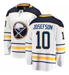 Men's Buffalo Sabres #10 Jacob Josefson Fanatics Branded White Away Breakaway NHL Jersey