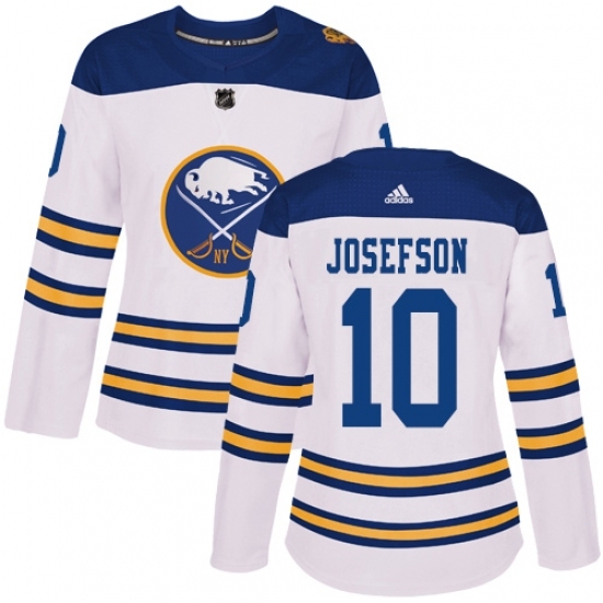 Women's Adidas Buffalo Sabres #10 Jacob Josefson Authentic White 2018 Winter Classic NHL Jersey Women's Adidas Buffalo Sabres #10 Jacob Josefson Authentic White 2018 Winter Classic NHL Jersey