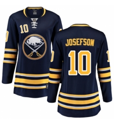Women's Buffalo Sabres #10 Jacob Josefson Fanatics Branded Navy Blue Home Breakaway NHL Jersey
