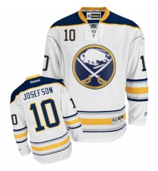Youth Reebok Buffalo Sabres #10 Jacob Josefson Authentic White Away NHL Jersey