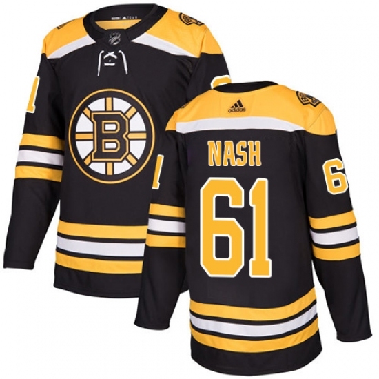 Men's Adidas Boston Bruins #61 Rick Nash Authentic Black Home NHL Jersey Men's Adidas Boston Bruins #61 Rick Nash Authentic Black Home NHL Jersey