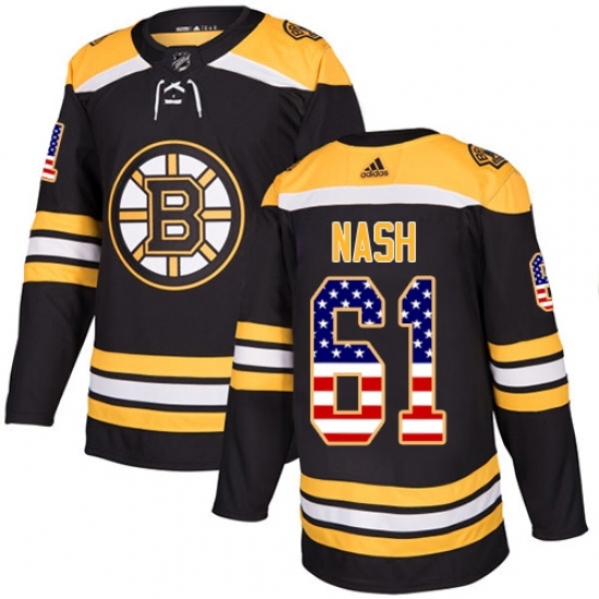 Youth Adidas Boston Bruins #61 Rick Nash Authentic Black USA Flag Fashion NHL Jersey Youth Adidas Boston Bruins #61 Rick Nash Authentic Black USA Flag Fashion NHL Jersey