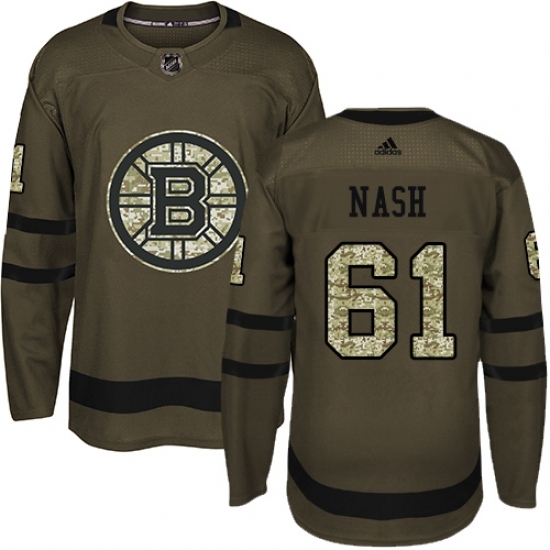 Youth Adidas Boston Bruins #61 Rick Nash Authentic Green Salute to Service NHL Jersey Youth Adidas Boston Bruins #61 Rick Nash Authentic Green Salute to Service NHL Jersey
