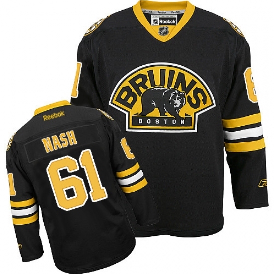 Youth Reebok Boston Bruins #61 Rick Nash Authentic Black Third NHL Jersey Youth Reebok Boston Bruins #61 Rick Nash Authentic Black Third NHL Jersey