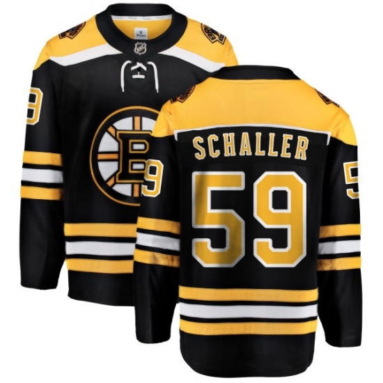 Men's Boston Bruins #59 Tim Schaller Authentic Black Home Fanatics Branded Breakaway NHL Jersey Men's Boston Bruins #59 Tim Schaller Authentic Black Home Fanatics Branded Breakaway NHL Jersey