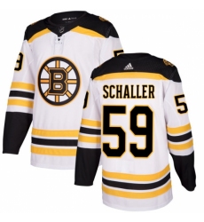 Women's Adidas Boston Bruins #59 Tim Schaller Authentic White Away NHL Jersey Women's Adidas Boston Bruins #59 Tim Schaller Authentic White Away NHL Jersey