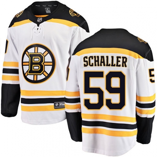 Youth Boston Bruins #59 Tim Schaller Authentic White Away Fanatics Branded Breakaway NHL Jersey Youth Boston Bruins #59 Tim Schaller Authentic White Away Fanatics Branded Breakaway NHL Jersey