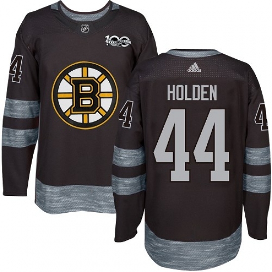 Men's Adidas Boston Bruins #44 Nick Holden Authentic Black 1917-2017 100th Anniversary NHL Jersey Men's Adidas Boston Bruins #44 Nick Holden Authentic Black 1917-2017 100th Anniversary NHL Jersey