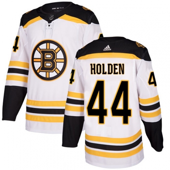 Youth Adidas Boston Bruins #44 Nick Holden Authentic White Away NHL Jersey Youth Adidas Boston Bruins #44 Nick Holden Authentic White Away NHL Jersey