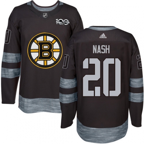Men's Adidas Boston Bruins #20 Riley Nash Premier Black 1917-2017 100th Anniversary NHL Jersey Men's Adidas Boston Bruins #20 Riley Nash Premier Black 1917-2017 100th Anniversary NHL Jersey