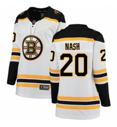 Women's Boston Bruins #20 Riley Nash Authentic White Away Fanatics Branded Breakaway NHL Jersey Women's Boston Bruins #20 Riley Nash Authentic White Away Fanatics Branded Breakaway NHL Jersey