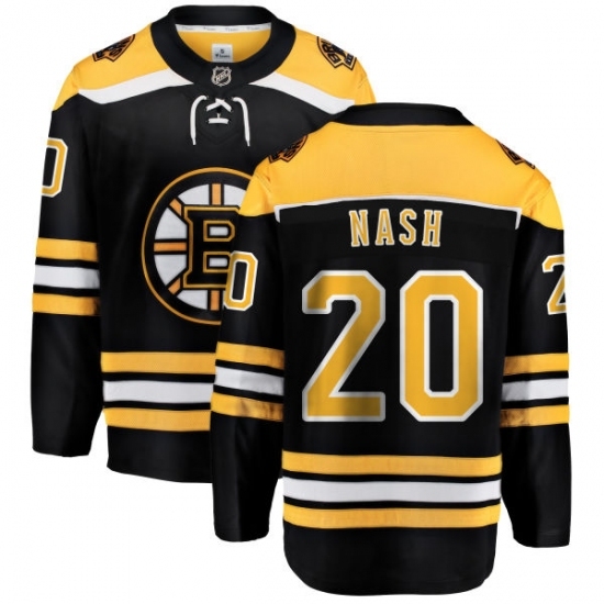 Youth Boston Bruins #20 Riley Nash Authentic Black Home Fanatics Branded Breakaway NHL Jersey Youth Boston Bruins #20 Riley Nash Authentic Black Home Fanatics Branded Breakaway NHL Jersey