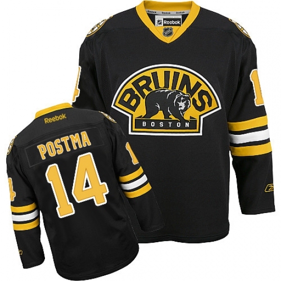 Women's Reebok Boston Bruins #14 Paul Postma Premier Black Third NHL Jersey Women's Reebok Boston Bruins #14 Paul Postma Premier Black Third NHL Jersey