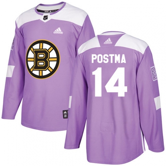Youth Adidas Boston Bruins #14 Paul Postma Authentic Purple Fights Cancer Practice NHL Jersey Youth Adidas Boston Bruins #14 Paul Postma Authentic Purple Fights Cancer Practice NHL Jersey