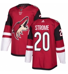 Men's Adidas Arizona Coyotes #20 Dylan Strome Authentic Burgundy Red Home NHL Jersey