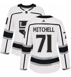 Women's Adidas Los Angeles Kings #71 Torrey Mitchell Authentic White Away NHL Jersey