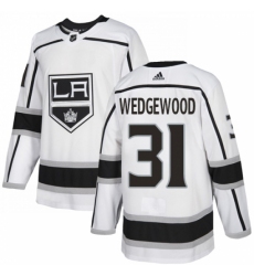 Men's Adidas Los Angeles Kings #31 Scott Wedgewood Authentic White Away NHL Jersey