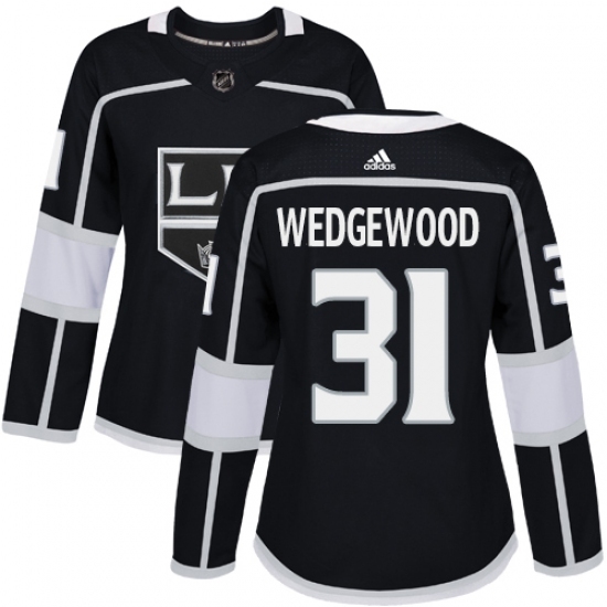 Women's Adidas Los Angeles Kings #31 Scott Wedgewood Authentic Black Home NHL Jersey Women's Adidas Los Angeles Kings #31 Scott Wedgewood Authentic Black Home NHL Jersey