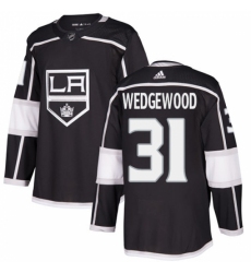 Youth Adidas Los Angeles Kings #31 Scott Wedgewood Authentic Black Home NHL Jersey