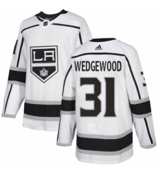 Youth Adidas Los Angeles Kings #31 Scott Wedgewood Authentic White Away NHL Jersey
